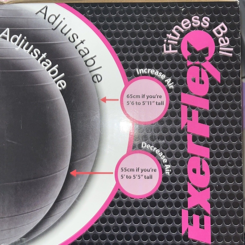 New PBLX Exerflex Fitness Exercise Ball With Pump NIB 55-65 cm - Picture 4 of 5